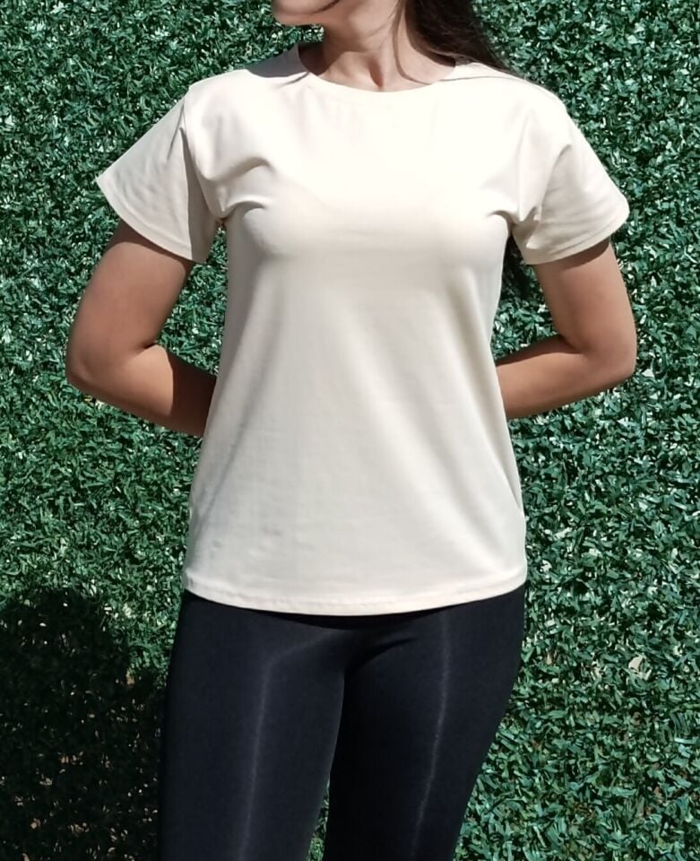 Kadın Bisiklet Yaka Basic T-Shirt-Tişört