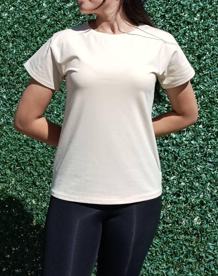 Kadın Bisiklet Yaka Basic T-Shirt-Tişört