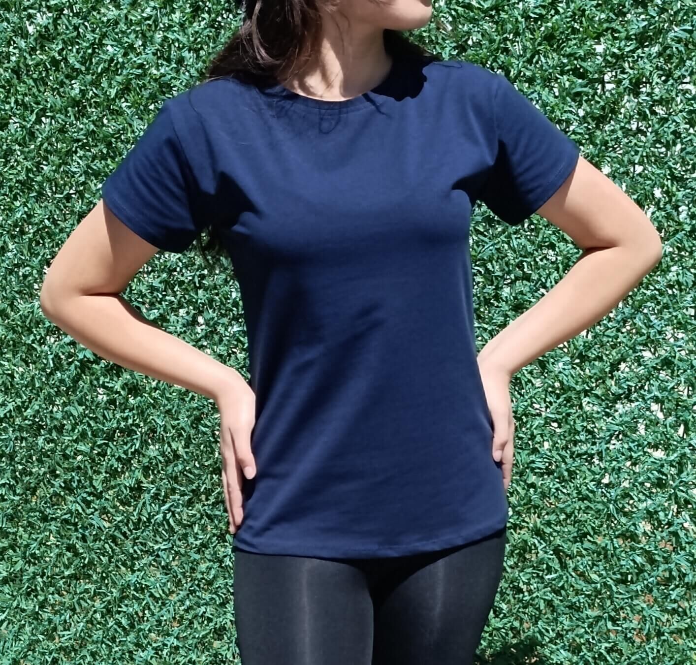 Kadın Bisiklet Yaka Basic T-Shirt-Tişört