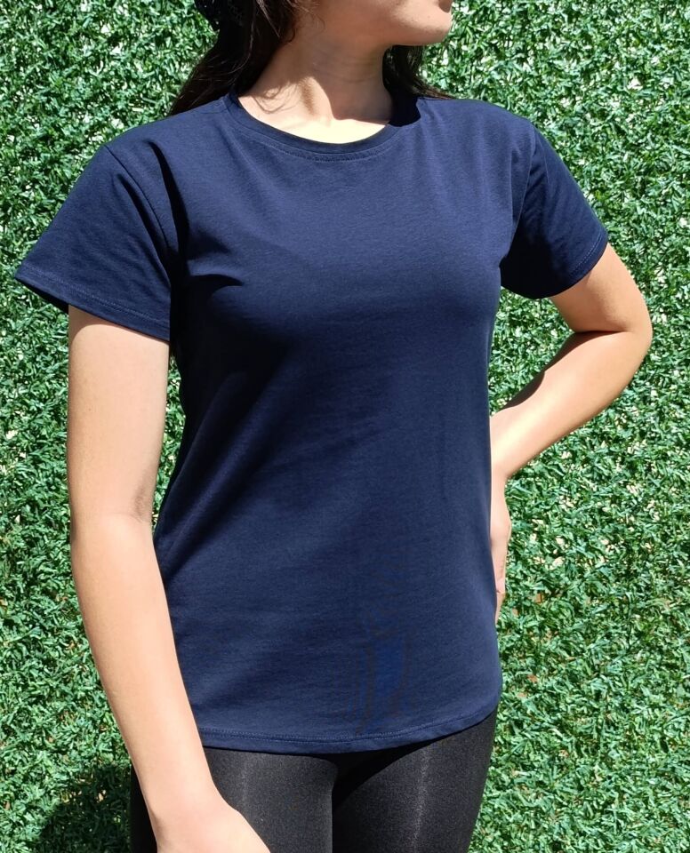 Kadın Bisiklet Yaka Basic T-Shirt-Tişört