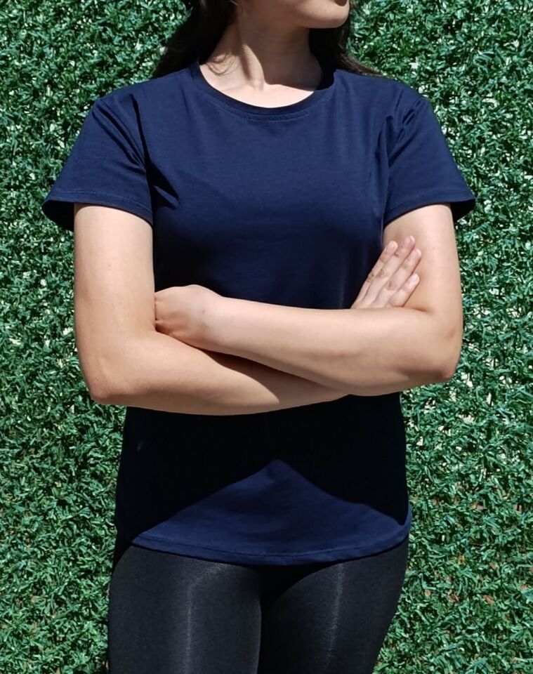 Kadın Bisiklet Yaka Basic T-Shirt-Tişört