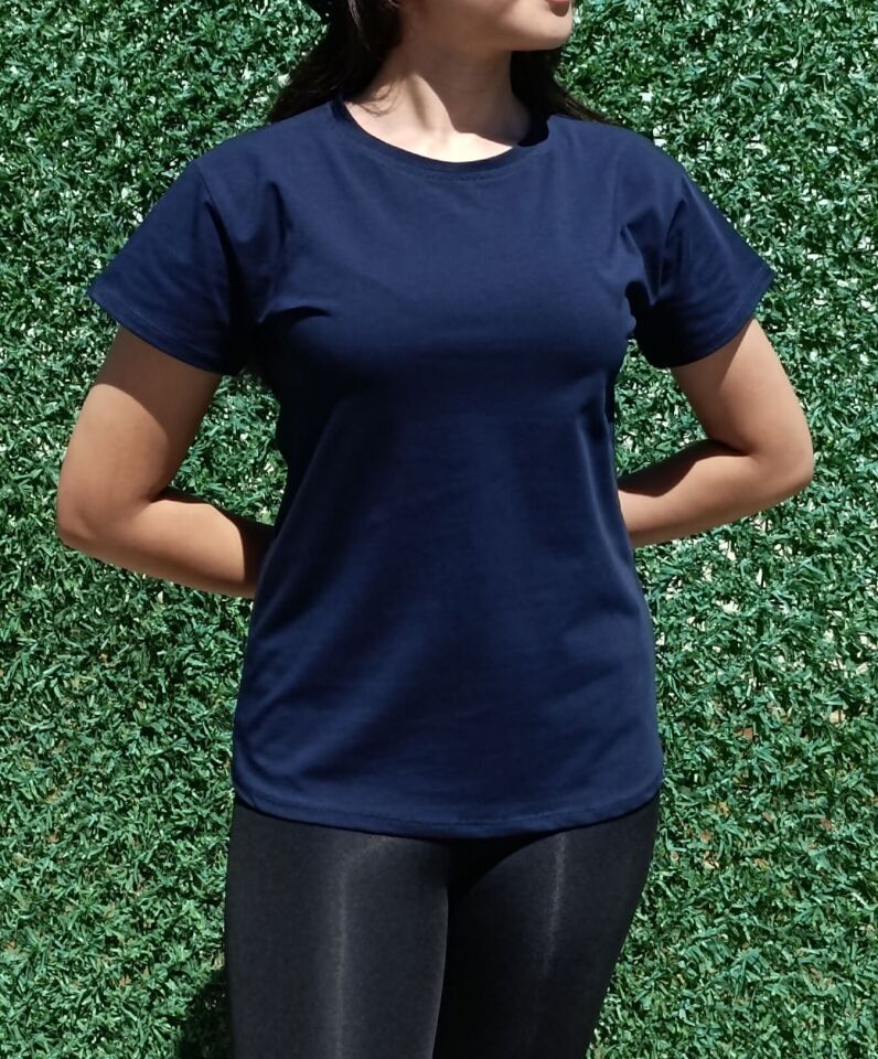 Kadın Bisiklet Yaka Basic T-Shirt-Tişört