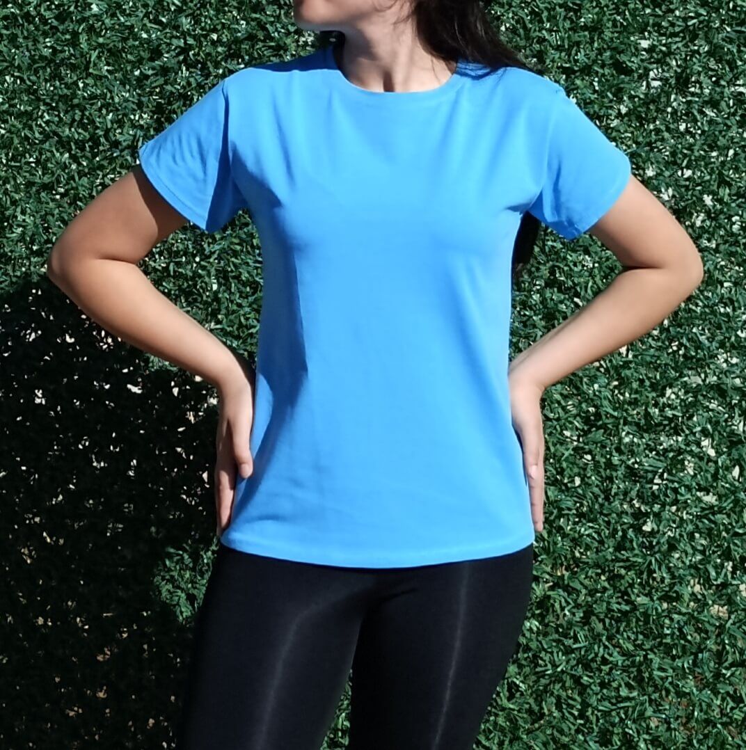 Kadın Bisiklet Yaka Basic T-Shirt-Tişört