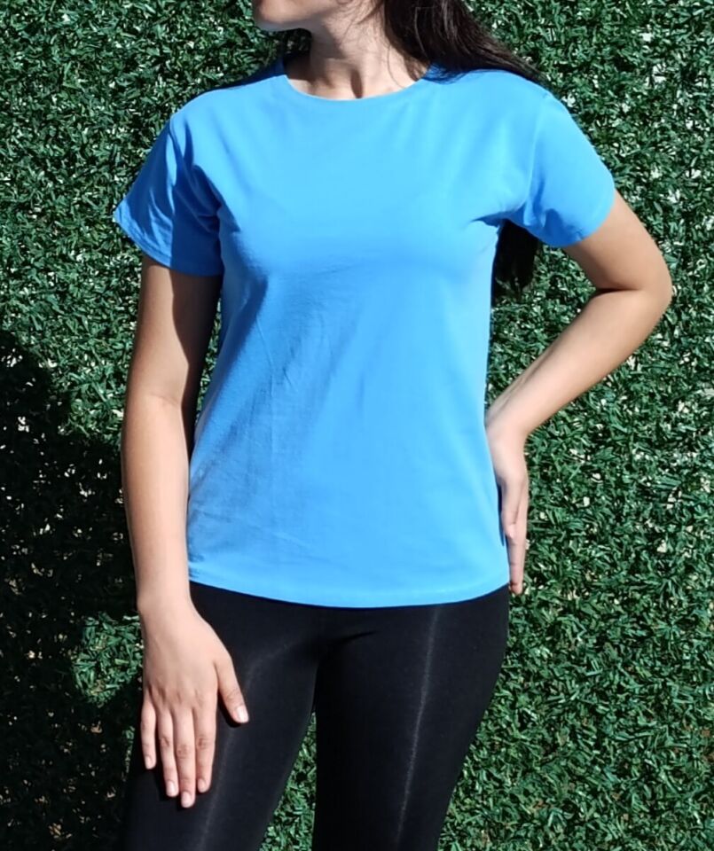 Kadın Bisiklet Yaka Basic T-Shirt-Tişört