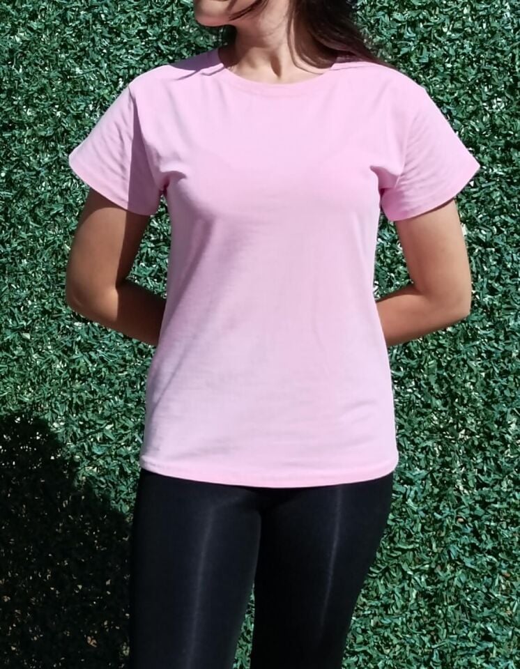 Kadın Bisiklet Yaka Basic T-Shirt-Tişört