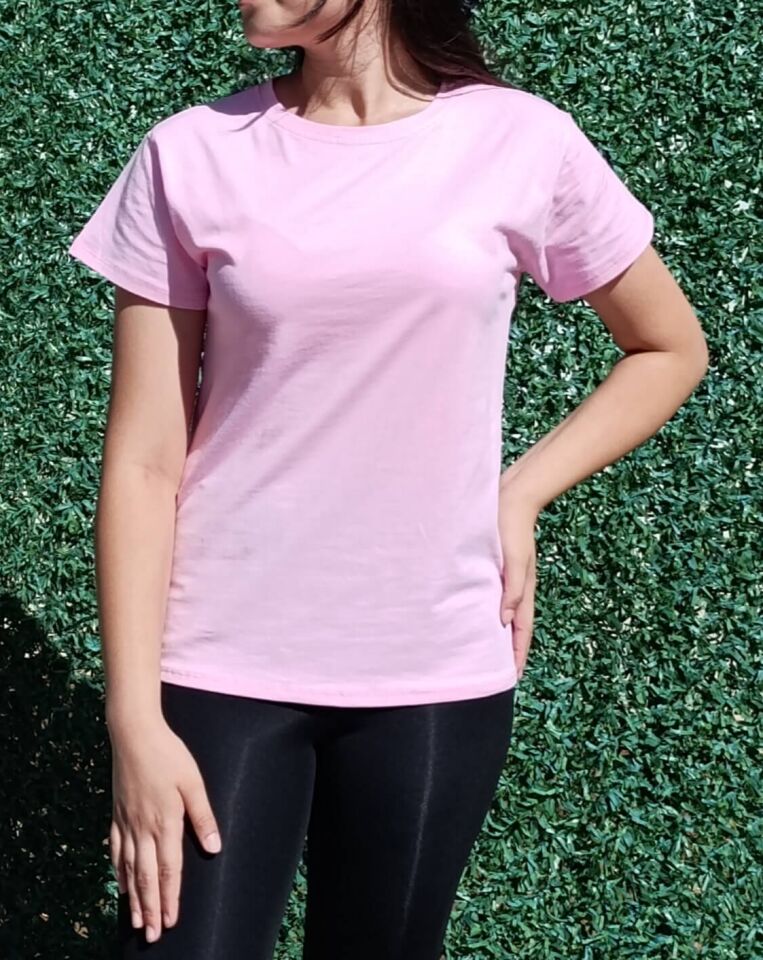 Kadın Bisiklet Yaka Basic T-Shirt-Tişört