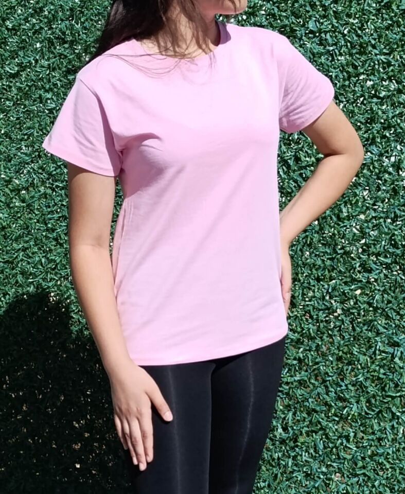 Kadın Bisiklet Yaka Basic T-Shirt-Tişört