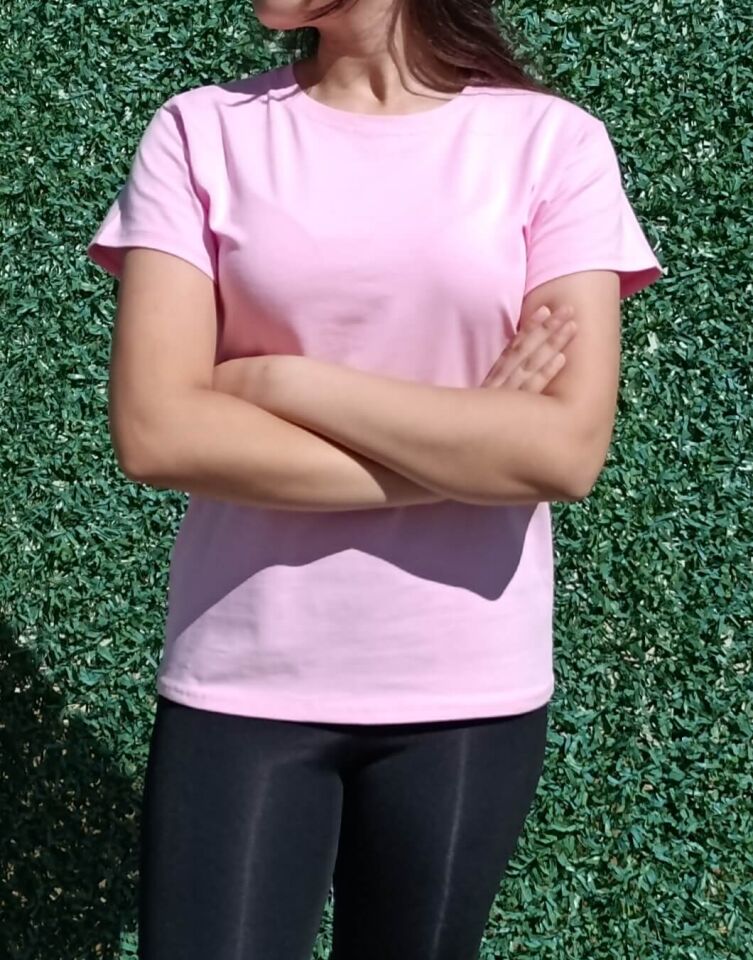 Kadın Bisiklet Yaka Basic T-Shirt-Tişört