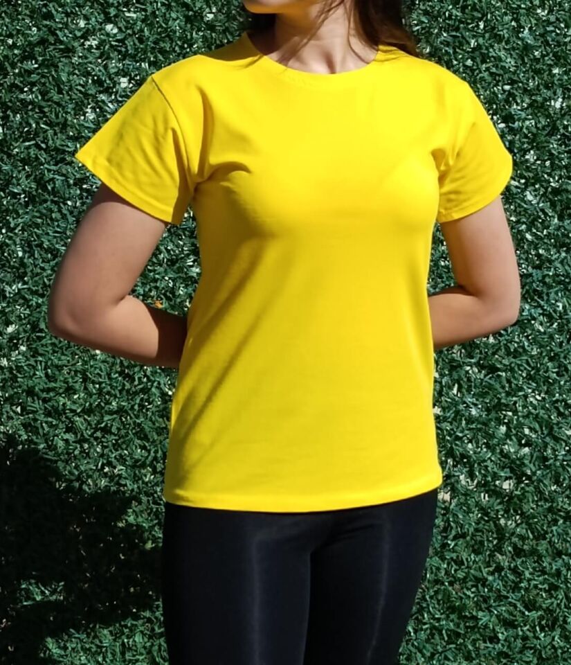 Kadın Bisiklet Yaka Basic T-Shirt-Tişört