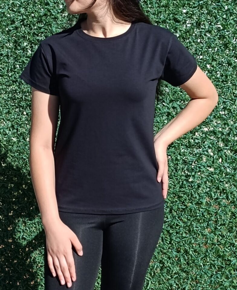 Kadın Bisiklet Yaka Basic T-Shirt-Tişört