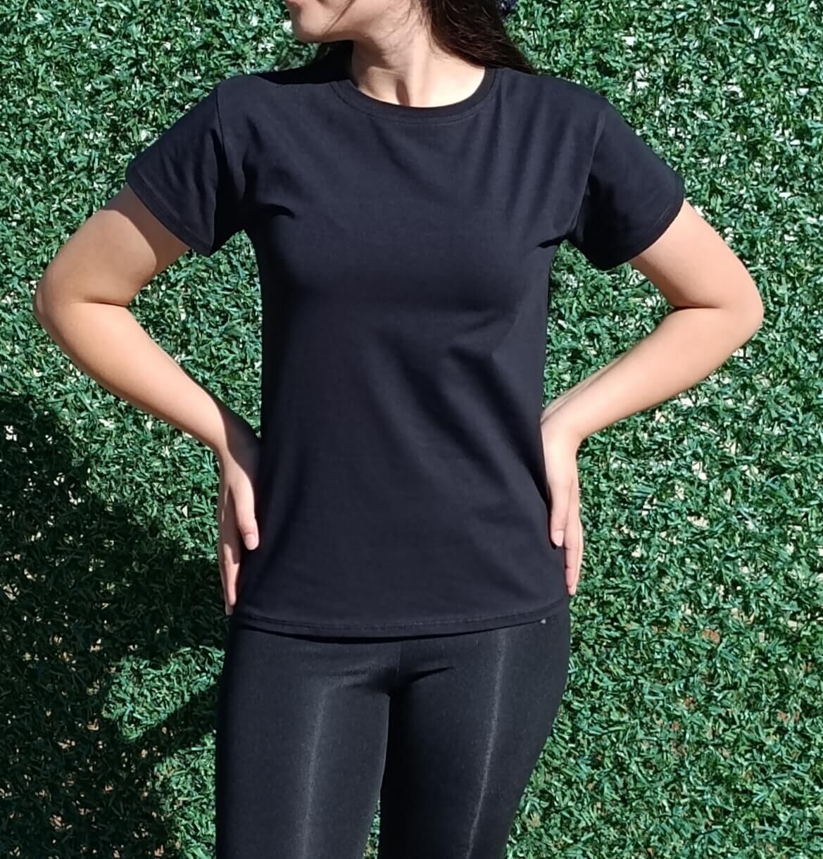 Kadın Bisiklet Yaka Basic T-Shirt-Tişört