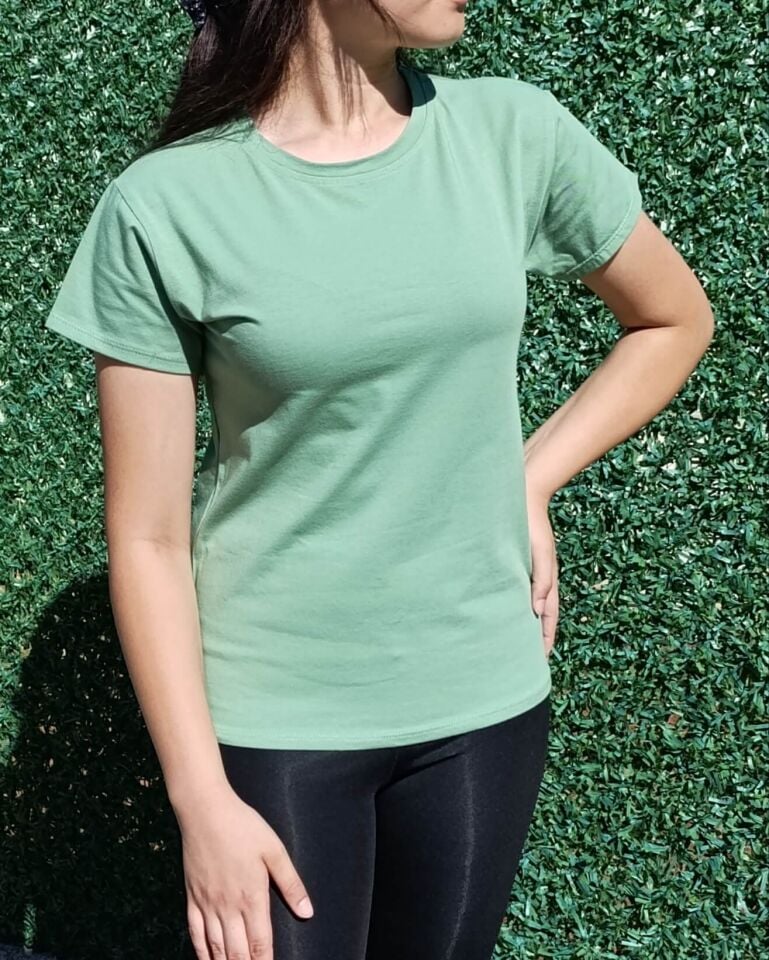 Kadın Bisiklet Yaka Basic T-Shirt-Tişört