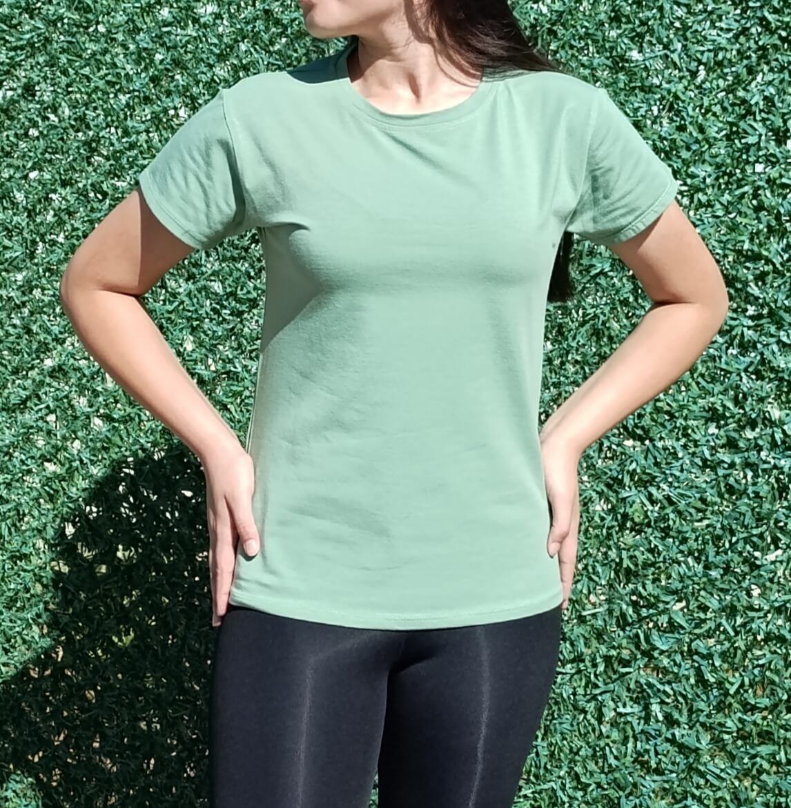 Kadın Bisiklet Yaka Basic T-Shirt-Tişört