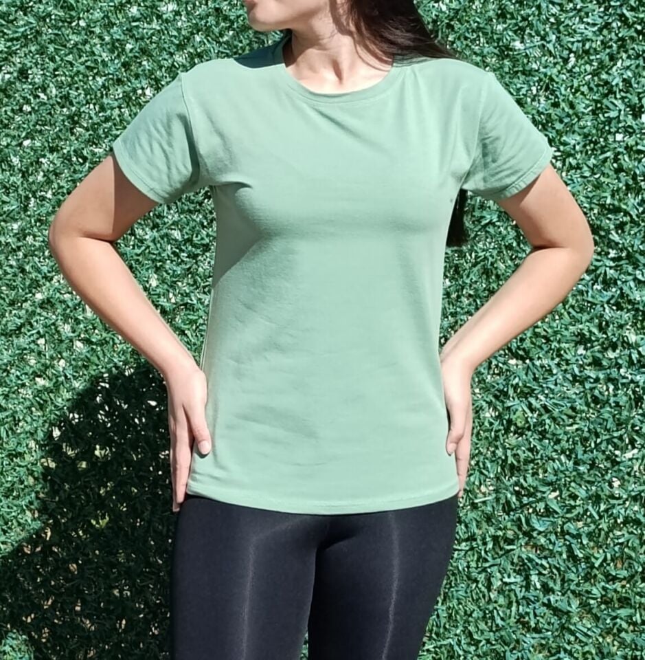 Kadın Bisiklet Yaka Basic T-Shirt-Tişört