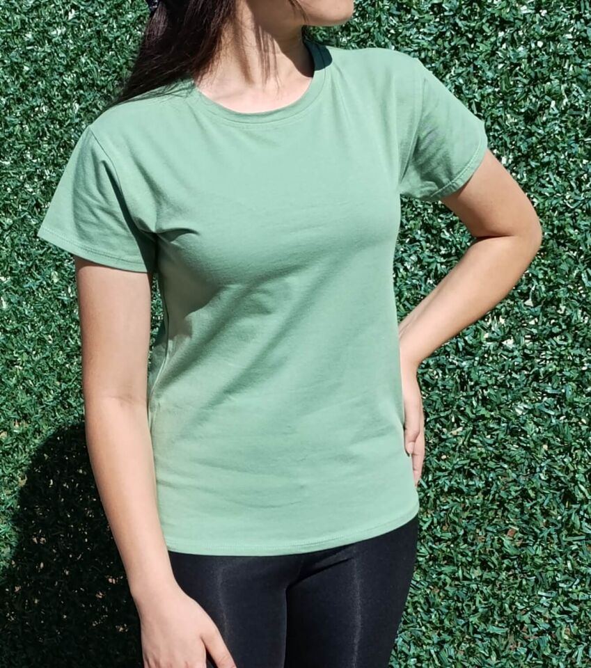Kadın Bisiklet Yaka Basic T-Shirt-Tişört