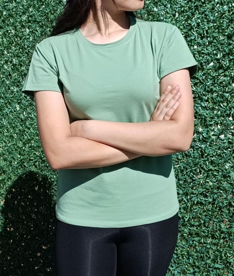 Kadın Bisiklet Yaka Basic T-Shirt-Tişört