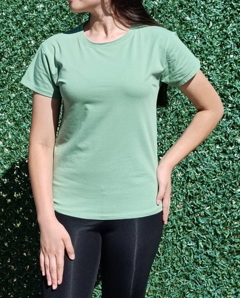 Kadın Bisiklet Yaka Basic T-Shirt-Tişört