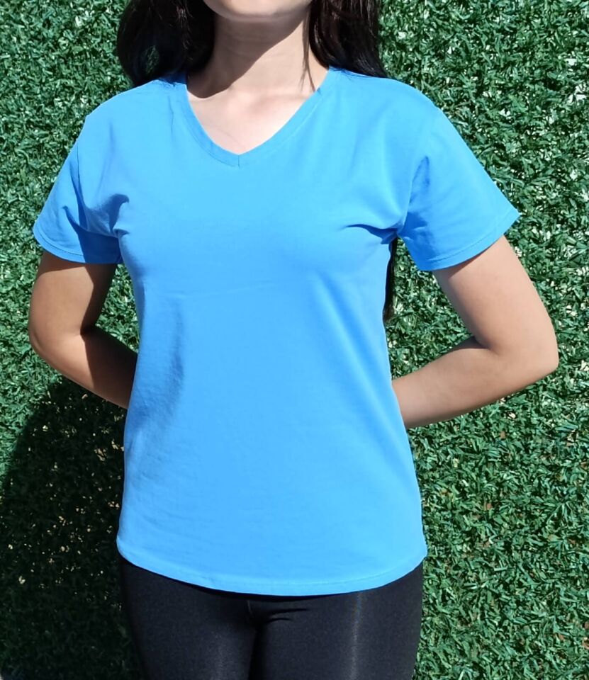 Kadın V Yaka Basic T-shirt-Tişört