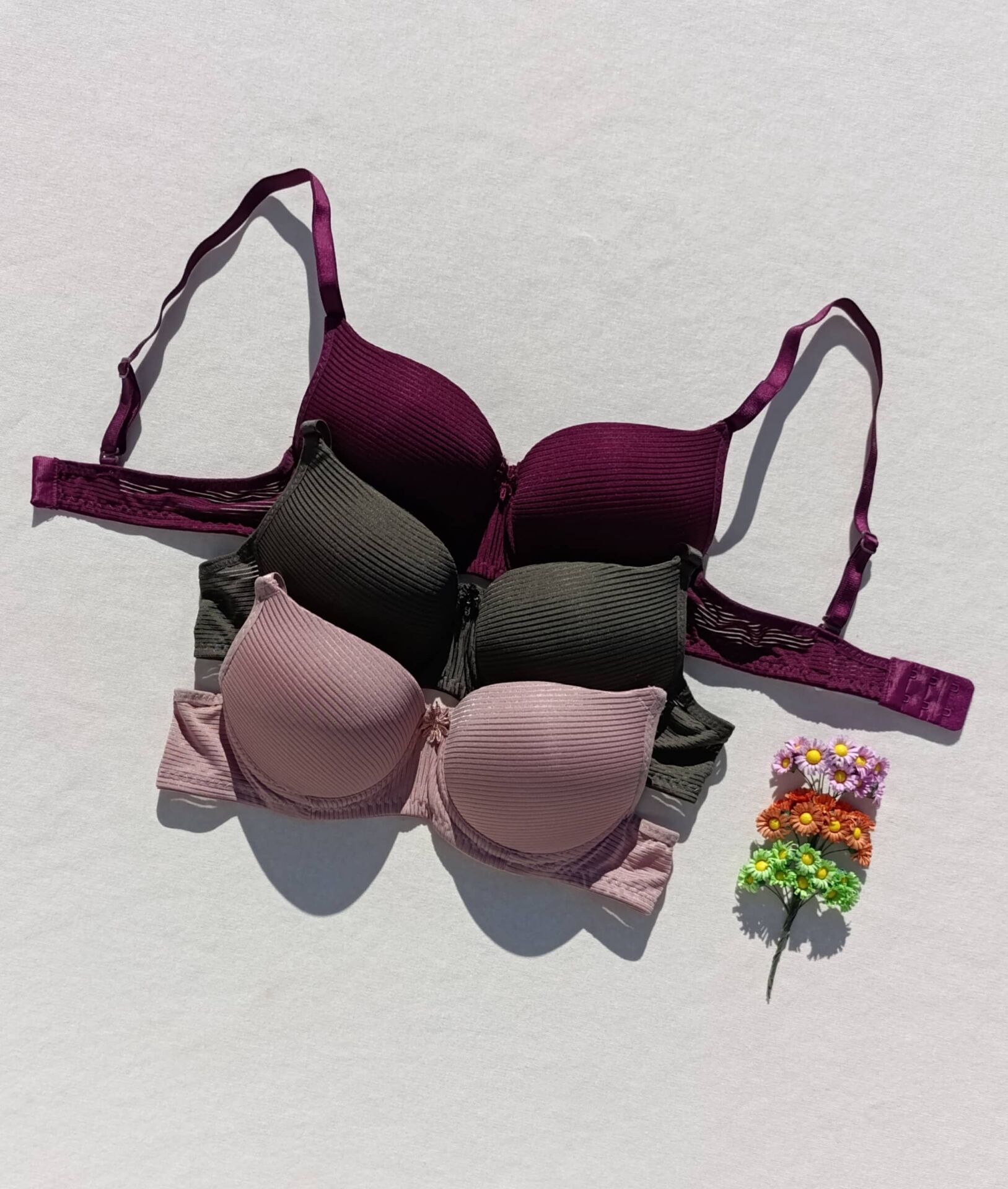 3'lü Ekonomik Paket Fitilli Push Up Dolgulu Destekli Sütyen