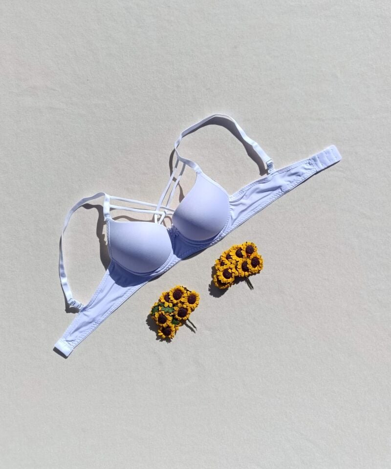 Push Up Destekli Dolgulu Çapraz İpli Micro Sütyen