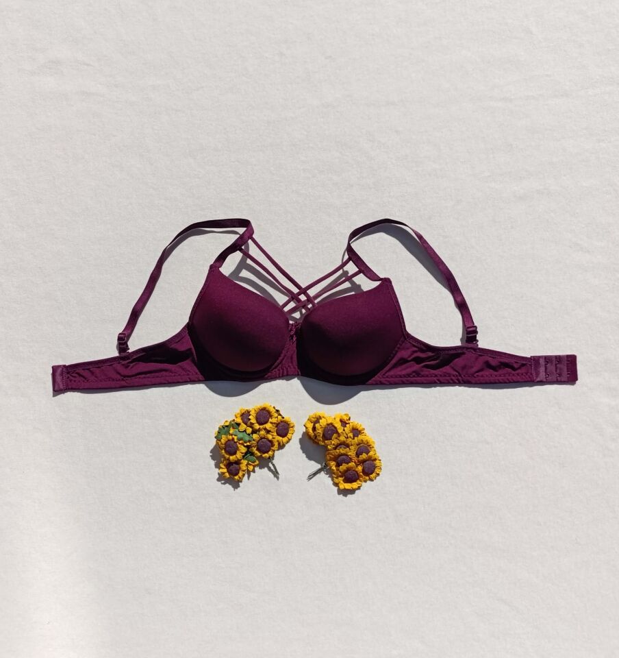 Push Up Destekli Dolgulu Çapraz İpli Micro Sütyen