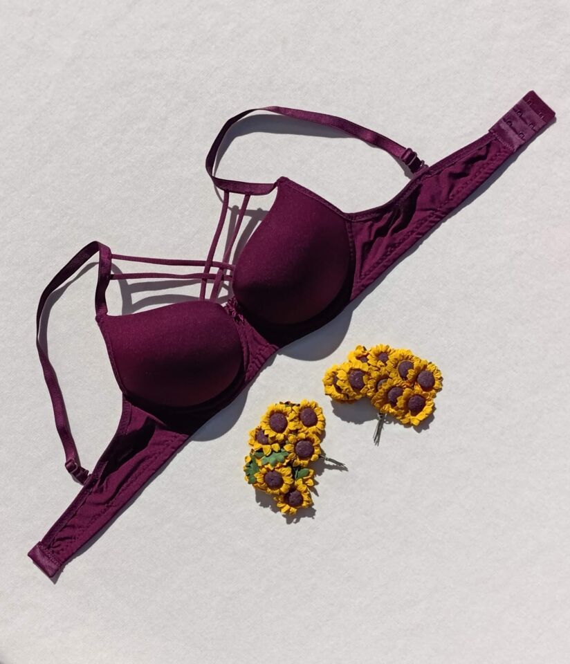 Push Up Destekli Dolgulu Çapraz İpli Micro Sütyen