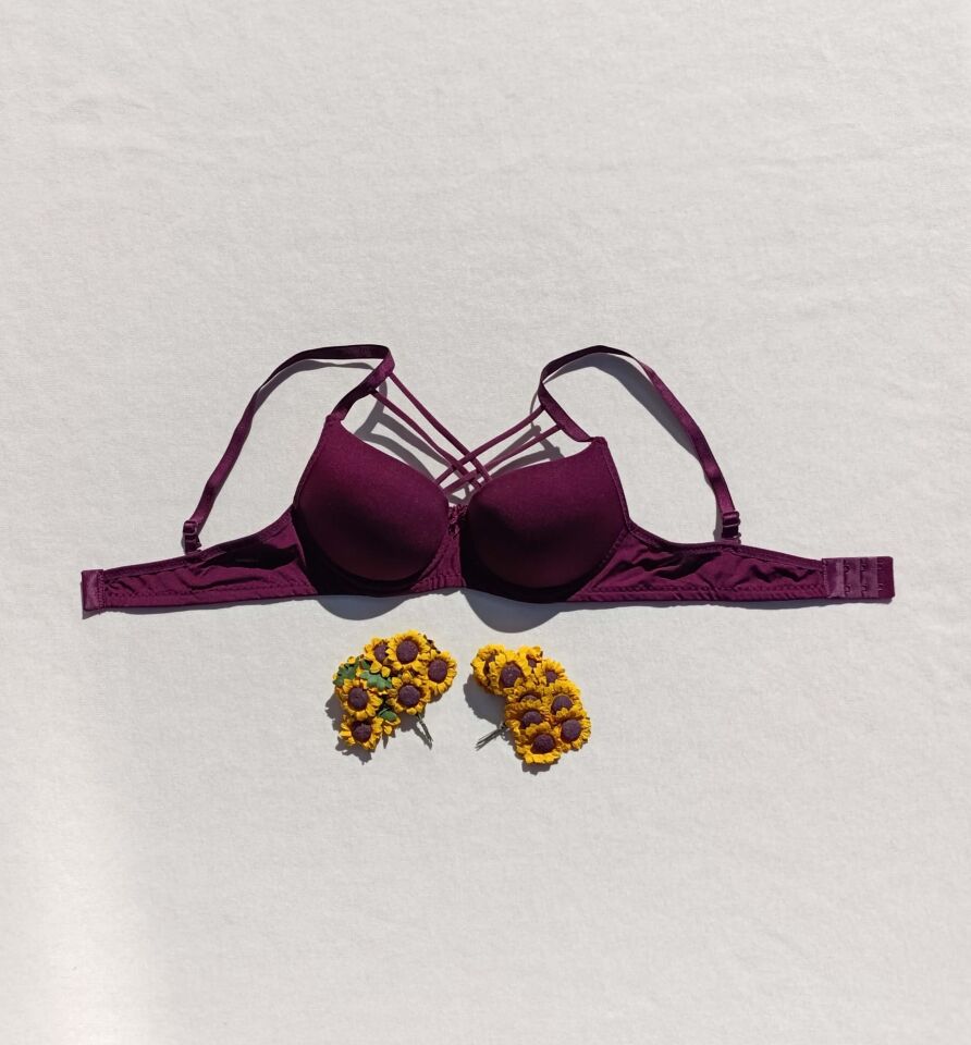 Push Up Destekli Dolgulu Çapraz İpli Micro Sütyen