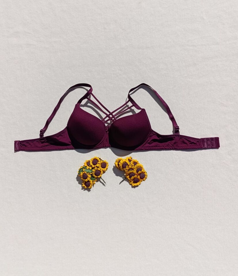 Push Up Destekli Dolgulu Çapraz İpli Micro Sütyen