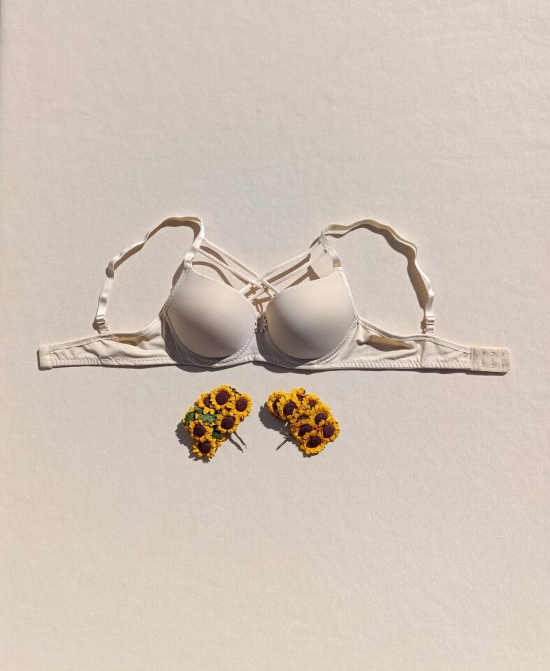 Push Up Destekli Dolgulu Çapraz İpli Micro Sütyen