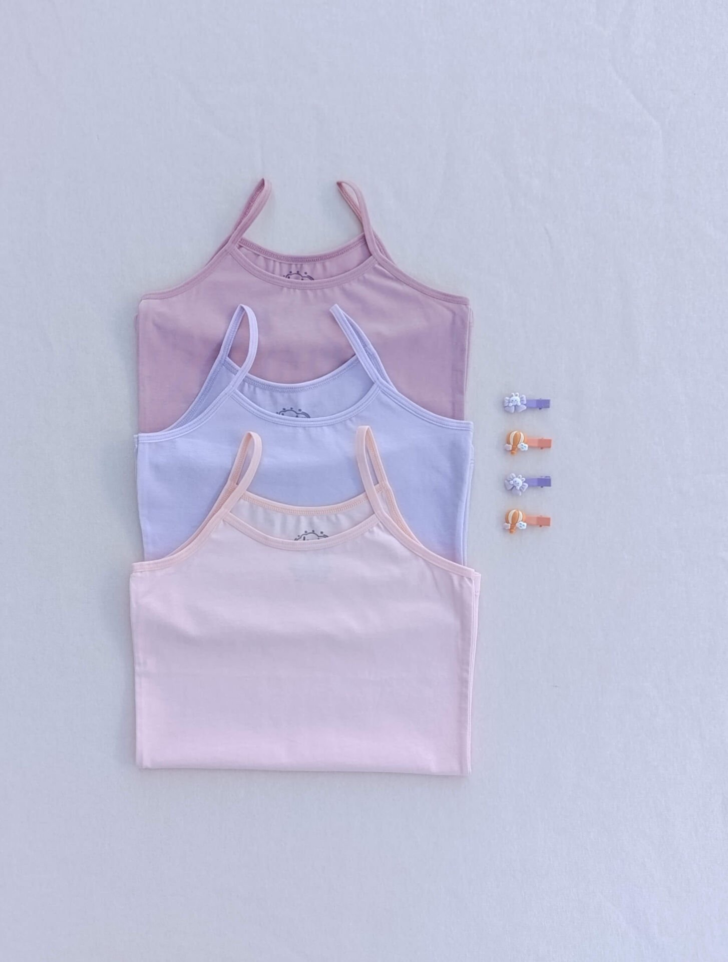 Basic Yumuşak Dokulu Likralı Penye Esnek Kumaş 3'lü Renkli Çocuk Atlet