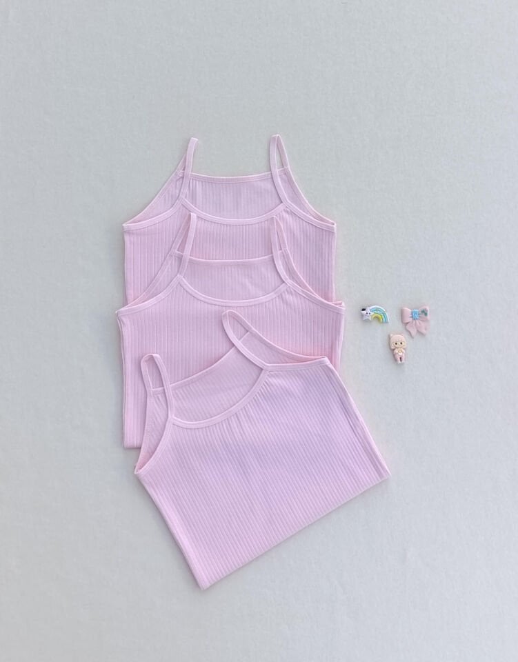 Fitilli Yumuşak Esnek Kumaş 3'lü Çocuk Atlet