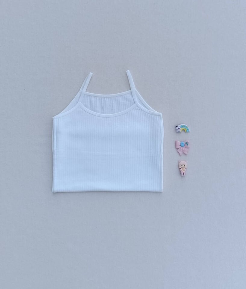 Fitilli Yumuşak Esnek Kumaş 3'lü Çocuk Atlet