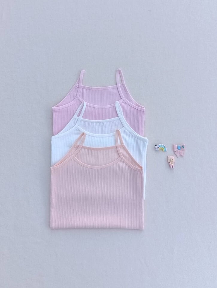 Fitilli Yumuşak Esnek Kumaş 3'lü Çocuk Atlet