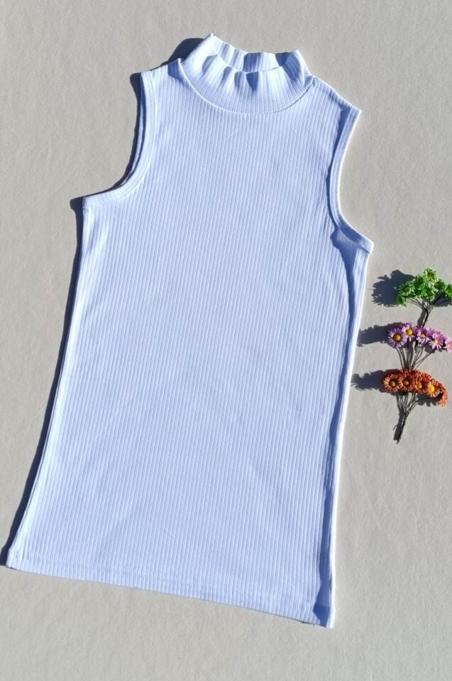 Fitilli Sıfır Kol Boğazlı 4'lü Siyah, Beyaz Kadın Body -Badi