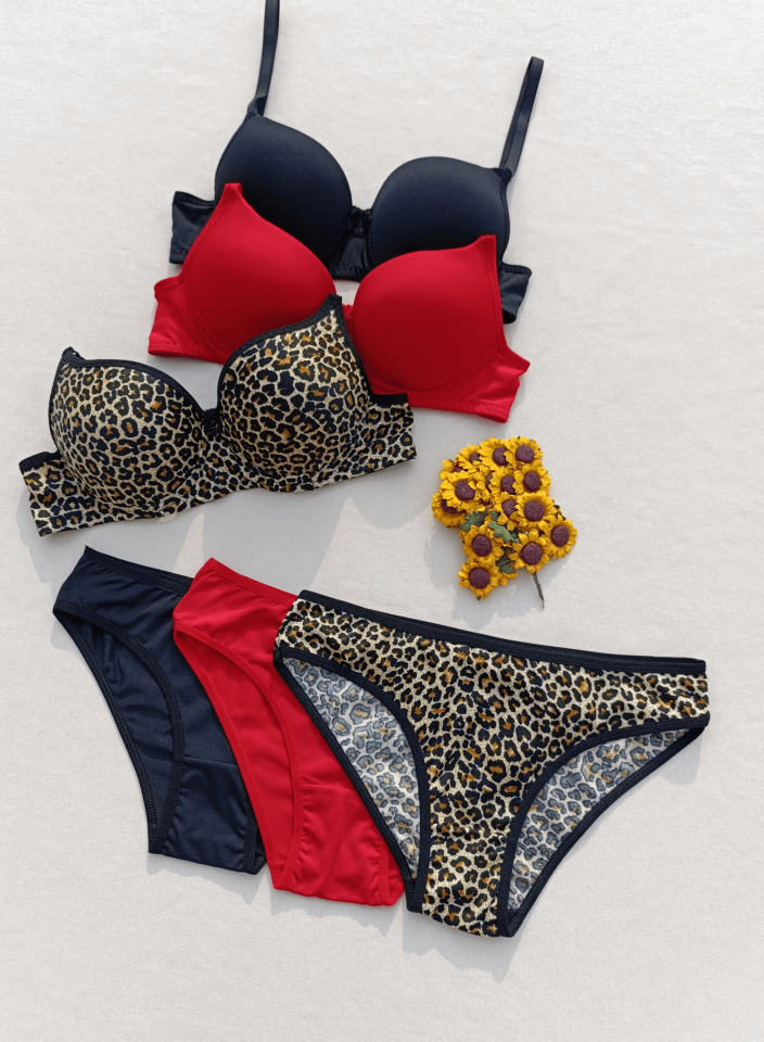 Push Up Dolgulu Micro 3'lü Sütyen Ve Külot İç Çamaşır Takımı