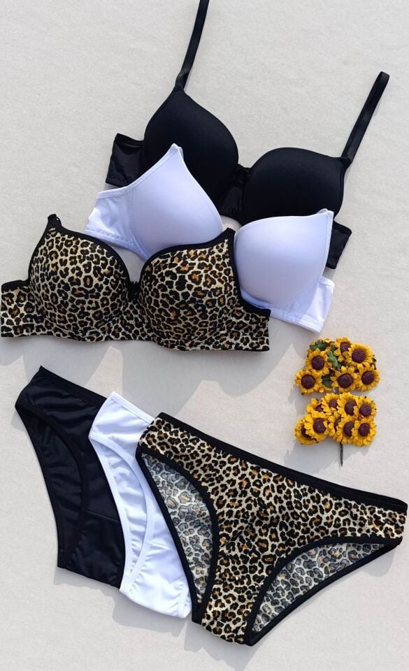 Push Up Dolgulu Micro 3'lü Sütyen Ve Külot İç Çamaşır Takımı