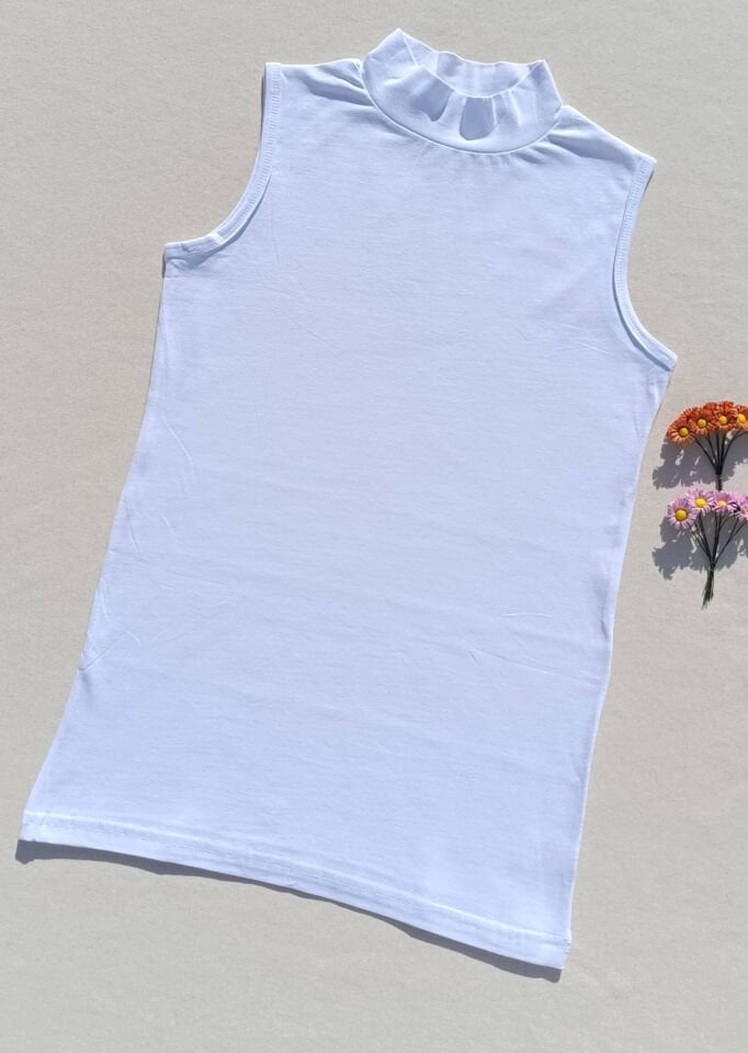 3'lü Basic Sıfır Kol Boğazlı Siyah, Beyaz Kadın Body -Badi