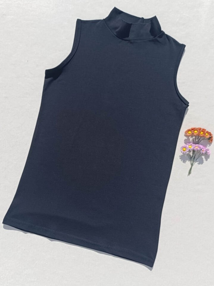 2'li Basic Sıfır Kol Boğazlı Siyah Kadın Body - Badi