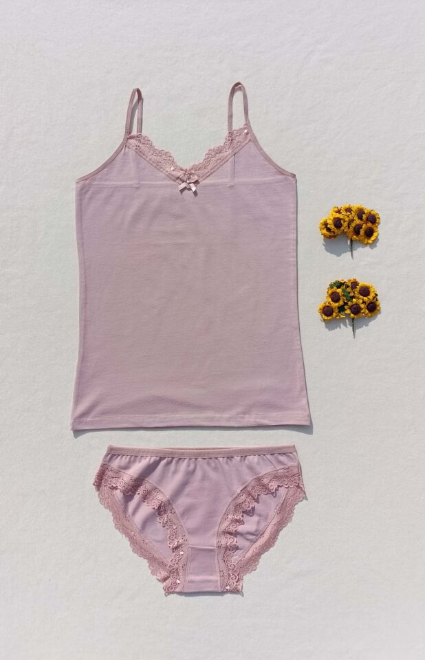 Dantelli Kadın Atlet Külot Takım