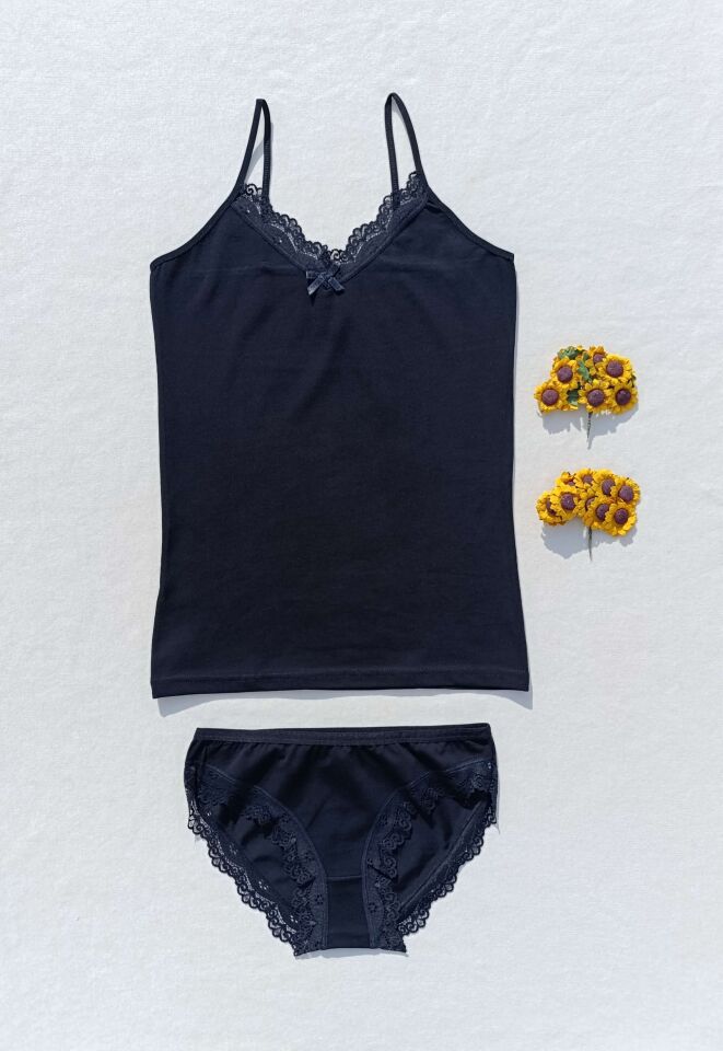 Dantelli Kadın Atlet Külot Takım