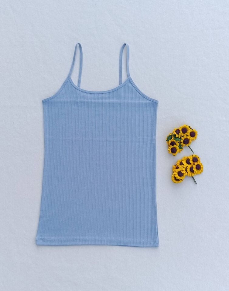 3'lü Fitilli Likralı  Renkli Kadın Atlet