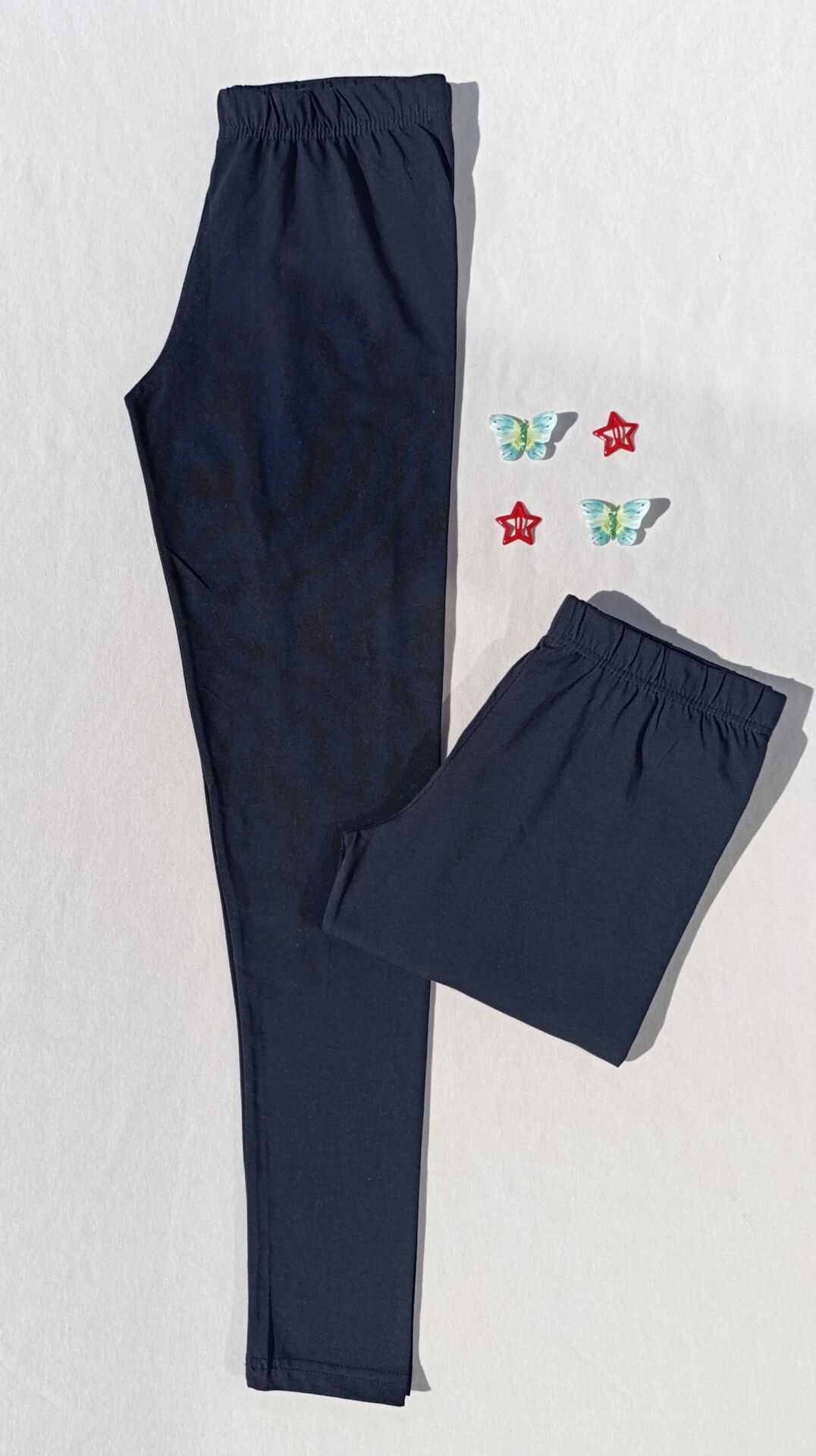 Kadın Siyah Renk Beli Lastikli 2'li Basic Uzun Tayt