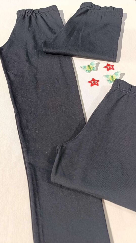 Kadın Siyah Renk Beli Lastikli Basic 3'lü Uzun Tayt