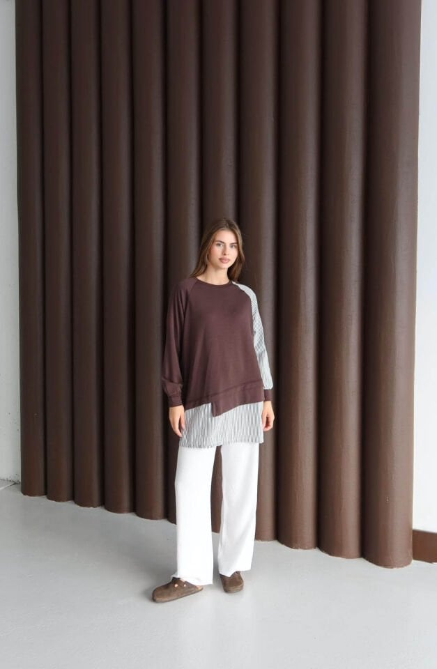 Gömlek Detaylı Modal Kumaş Tunik