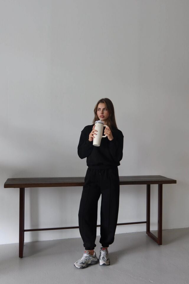 Bisiklet Yaka  Sweatshirt