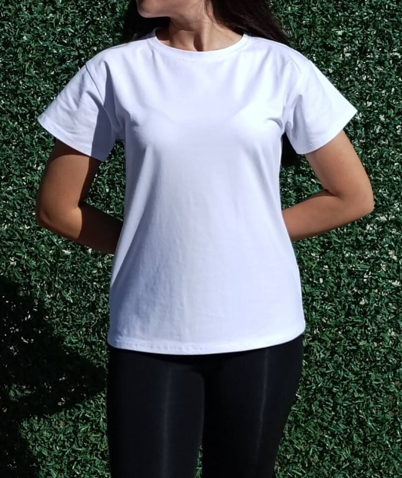 Kadın Bisiklet Yaka Basic T-Shirt-Tişört