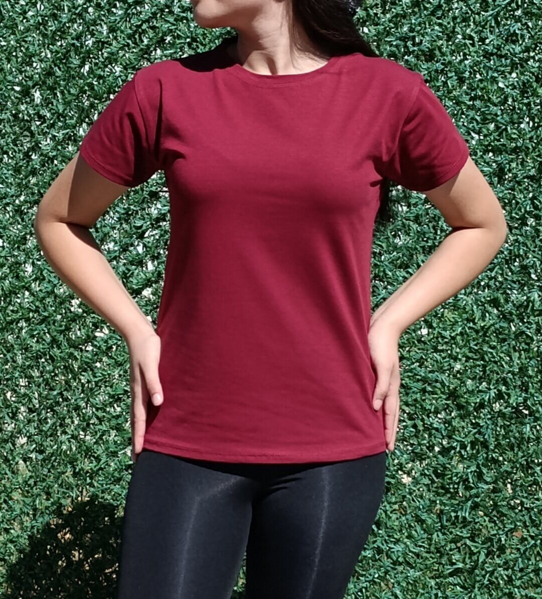 Kadın Bisiklet Yaka Basic T-Shirt-Tişört